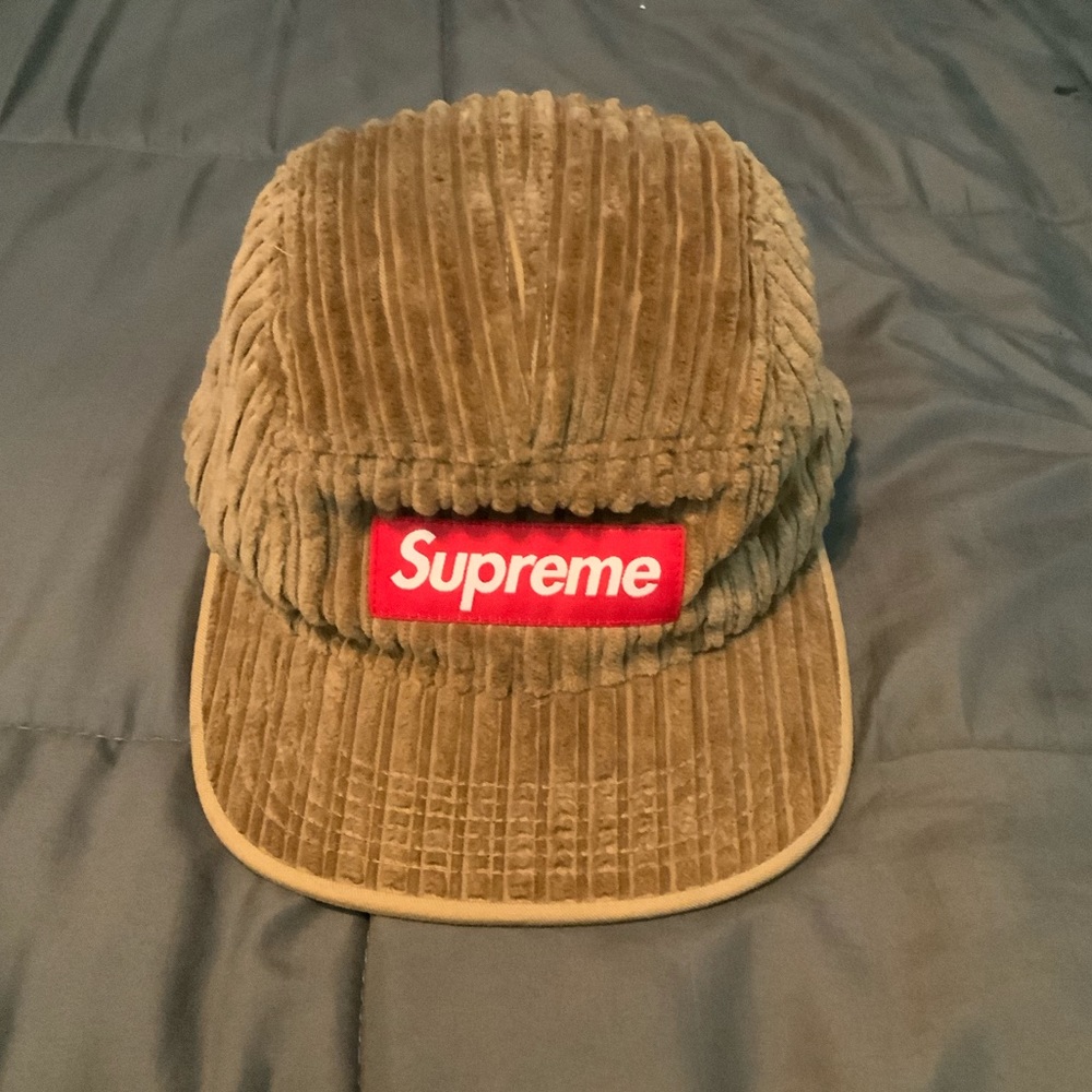 Supreme Brown corduroy 5 Panel hat